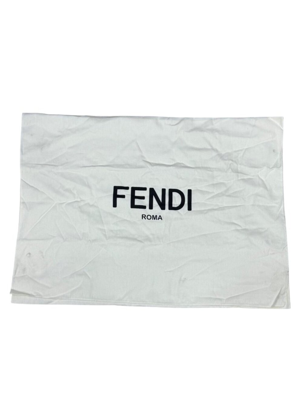 Fendi Extra Large White Cotton Dust Bag 24" x 17.5" Storage Handbag Purse Logo